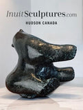 10” SIGNATURE Arched Back Dancing Bear by Nuna Parr *Black Opal* WITHIN REACH$$