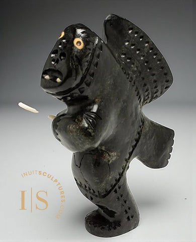 VINTAGE 8" Dancing Hunter by Clayton Keknek Gjoa Haven *Vixen*