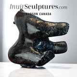 10” SIGNATURE Arched Back Dancing Bear by Nuna Parr *Black Opal* WITHIN REACH$$