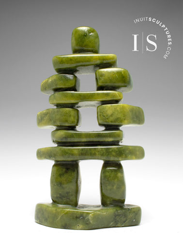 RESERVED** 9" Inukshuk by Matiusi Kimgwatsiaq *Kimgwatsiaq No. 12*