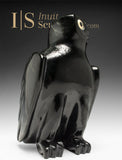 9" SIGNATURE Perfectly Polished Owl by Sam Qiatsuk *Black Lava*