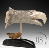 7" Moose Antler Eagle with Fish by Peter K. *His Royal Beakness*