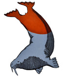 2014 DIVING WALRUS by Tim Pitsiulak