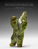 3" Green Dancing Bear by Markoosie Papigatook